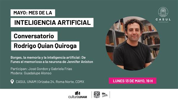 <p>Mayo, Mes de la inteligencia artificial: Conversatorio Rodrigo Quian Quiroga</p>