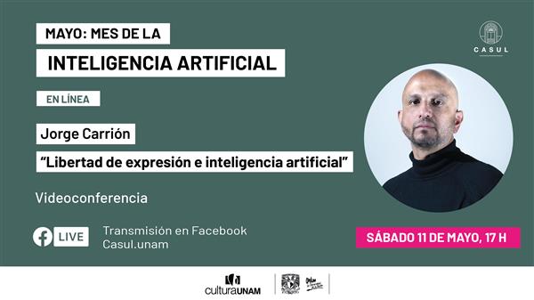 <p>Mayo: Mes de la inteligencia artificial- Coferencia con <strong>Jorge Carrión</strong></p>