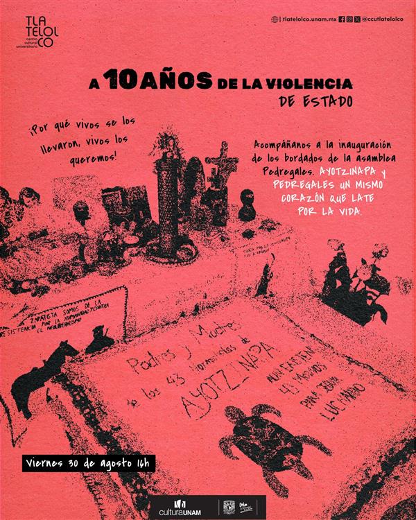 <p>Inauguración: A 10 AÑOS DE LA VIOLENCIA DE ESTADO</p>